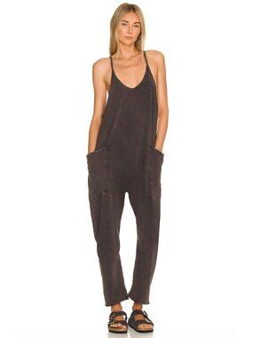 FP Movement Hot Shot Jumpsuit Onesie Washed Black Size XS Slouchy Oversized